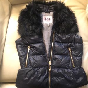 Juicy Couture puffer girls vest with faux fur. Excellent condition. Adorable on!